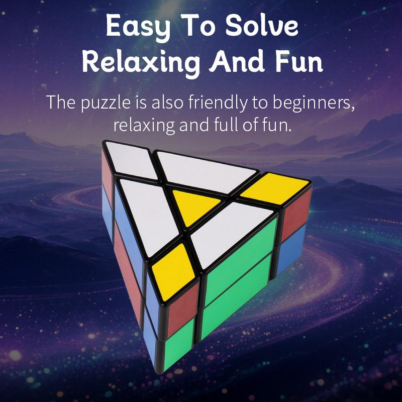 Mo Fang Zhai J2 Cube Magique Prisme Triangulaire 2X2 Bleu/Noir Cubes Magiques Jouets Puzzle Pour Enfants Cadeau Anniversaire Cadeaux de Noël