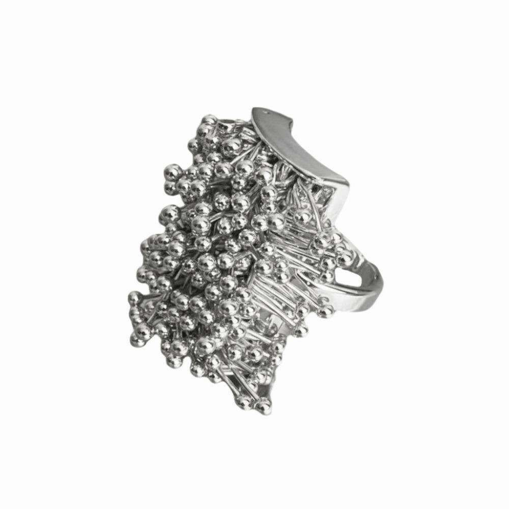 Design Open Index Finger Ring Chunky Style Exaggerated Design Open Rings Vintage Style Geometric Shape Chunky Jewelry