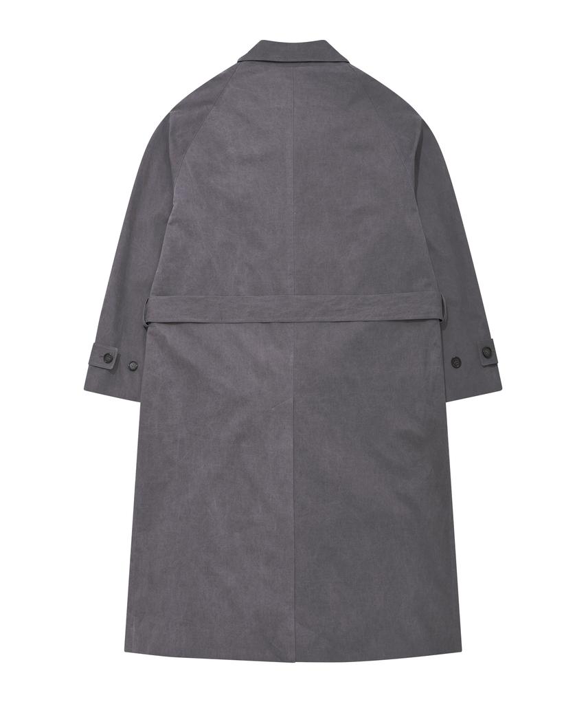 Ajobyajo Washed Cotton Oversized Coat [Purple]