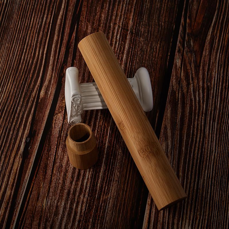 Natural Eco Friendly Bamboo Toothbrush Travel Case Reusable Bamboo Travel Holder