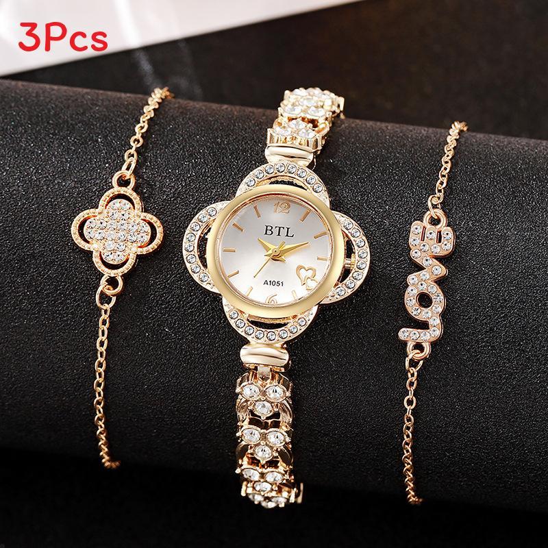 Damenuhr mit Quarzwerk und Schmuckschließe für ein elegantes Geschenk und Freizeit-Outfits