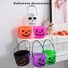 Halloween Candy Bucket Pumpkin Skull Bucket Trick or Treat Bucket with Handle for Kids Halloween Party Decoration