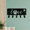 1pc Puppy Dog Love Key Rack Hanger & Organizer - 6 Inch/9 Inch Wide Metal Wall Art for Wall Hanging and Hooks