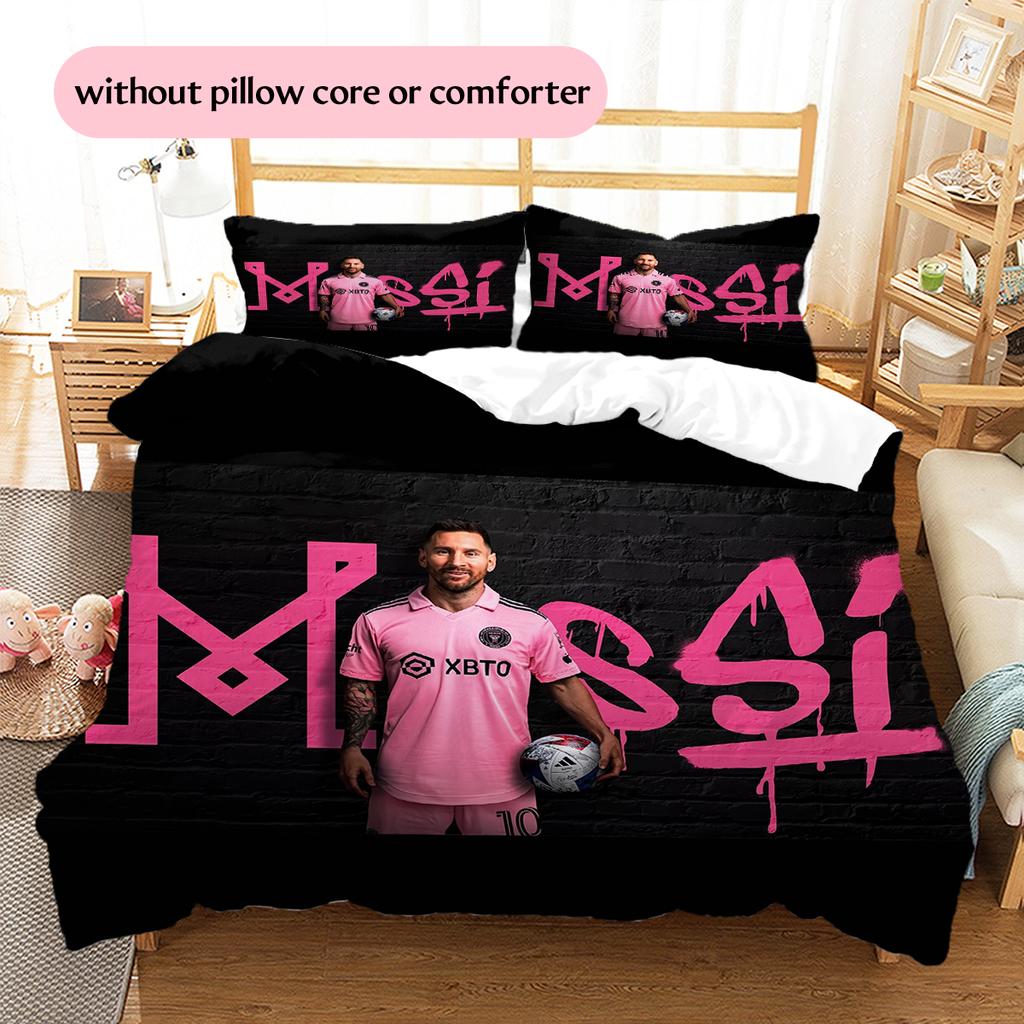 Obliečky s motívom Messi Domáca dekorácia Darček k narodeninám (1 * obliečka na perinu + 2 * obliečky na vankúš, bez jadra)