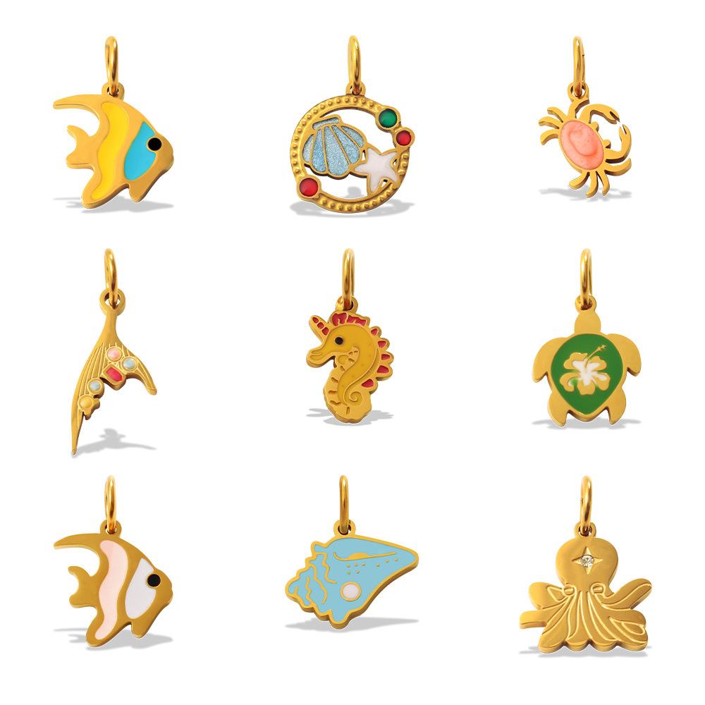 European and American New Xiaoqing Fresh Air Ocean Series Jewelry Accessories Personalized Trend Starfish Shell Pendant