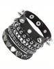 Men's Punk Style Multi-layer Leather Bracelet with Rivets - Hip Hop Fashion Accessory