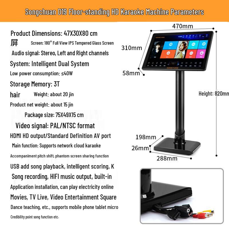 Songchuan International SP121 Professional Home KTV Audio System CN plug (adapter included) (CN version)