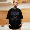 T-shirt Oversize in Puro Cotone M4 per Coppia Hip-Hop Street Dance - Manica Corta Trendy Stile Americano