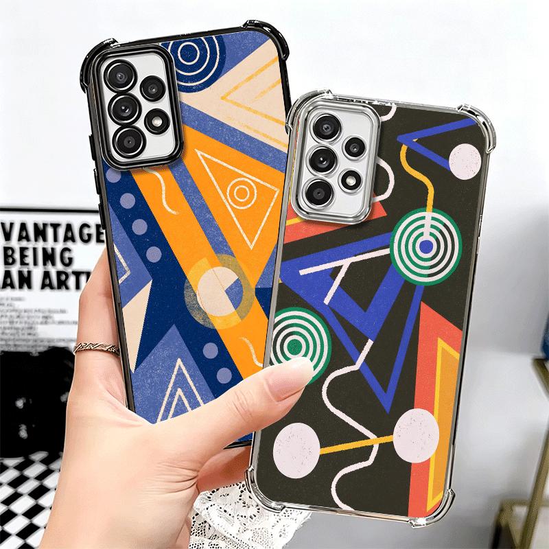 Abstrakt Geometrisch PopArt Design Weiche Handyhülle Für Samsung A17 A27 A07 A37 A57 A16 A56 A15 A55 A14 A54 A13 A53 A26 A36 A25 A35