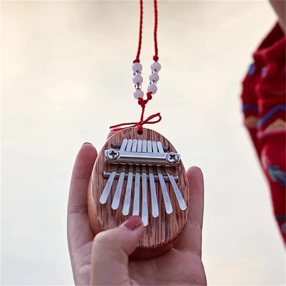 8 Key Mini Kalimba Exquisite Finger Thumb Piano Marimba Musical Good Accessory Pendant Gift Finger Keyboard Musical Instrument
