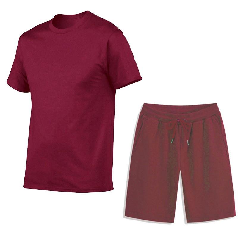 Men's Summer Sports Casual Set: T-Shirt & Shorts for Fitness & Running