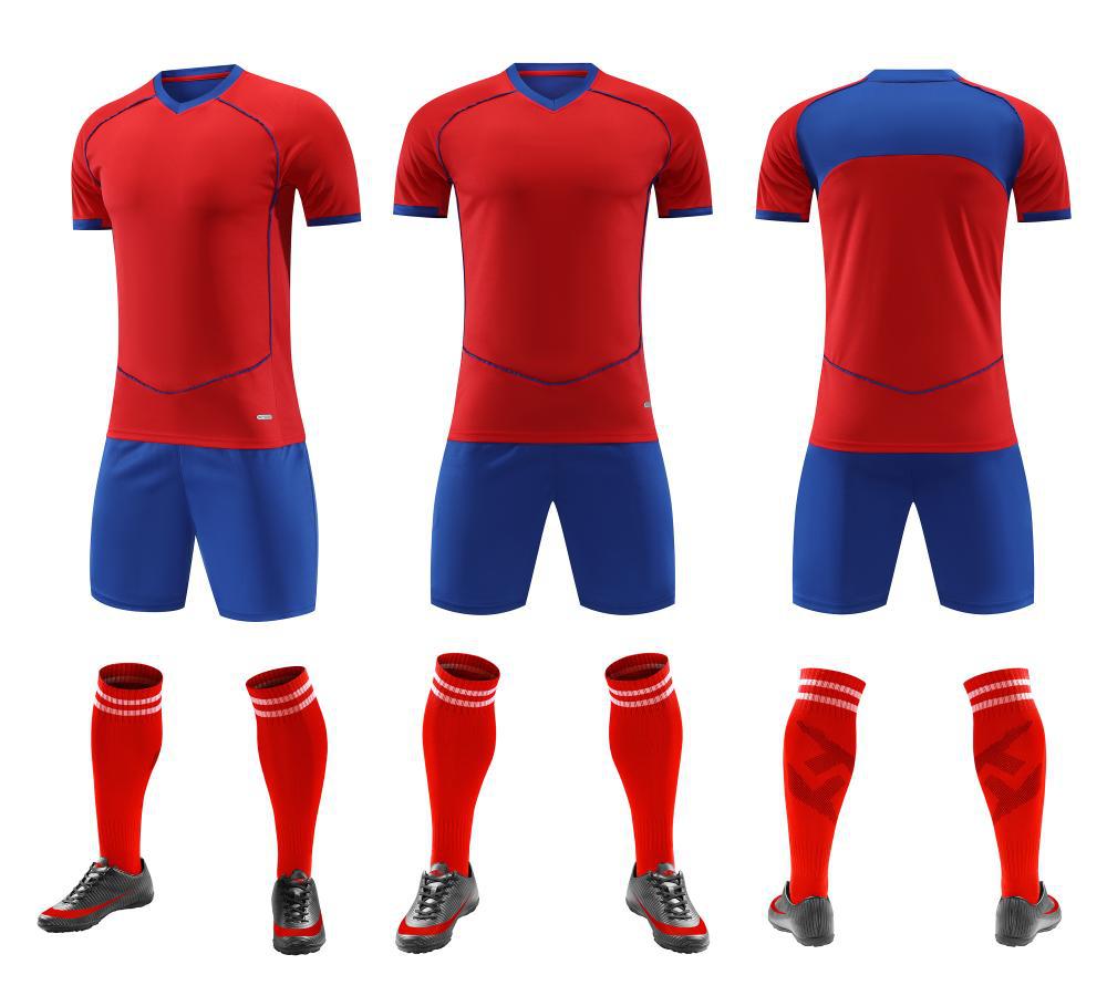 New Football Uniform Set Men'S And Women'S Competition Training Sports Team Uniform Number Diy Short Sleeve Jersey Adult Children