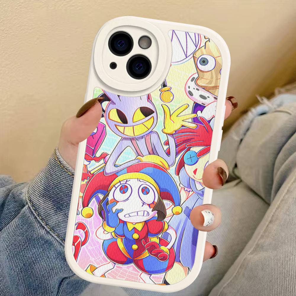 Funny A-Amazing D-Digital C-Circus Phone Case Hard Leather For IPhone 14 13 16 Mini 15 14 11 12 Pro Max Plus Fundas