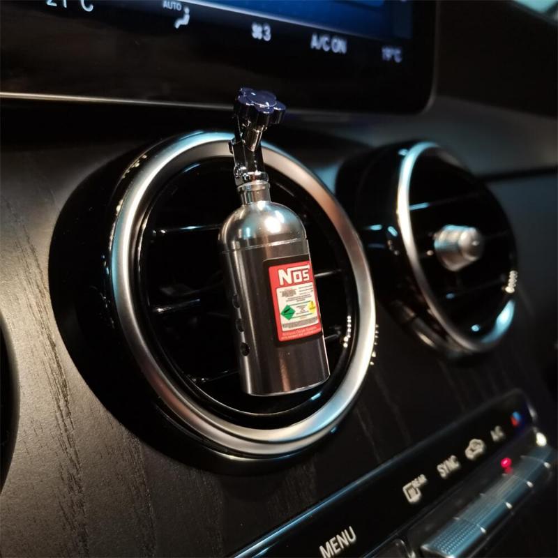 1Pc Mini Car Air Freshener Fragrance NOS Ntrogen Bottle Diffuser Car Tuning Part Ornaments Flavoring for Car Smell Perfume Scent