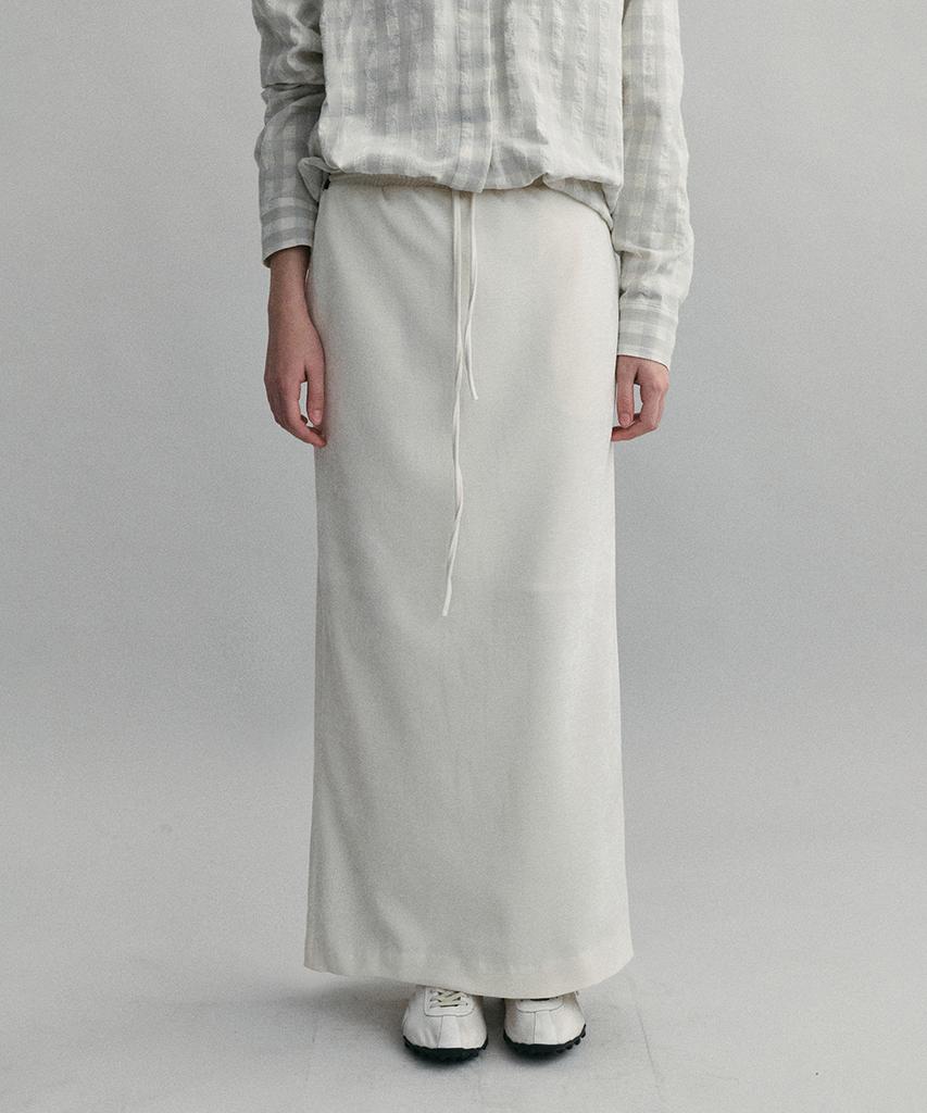 Aubeuawo Velour Soft Skirt (Mist Ivory)