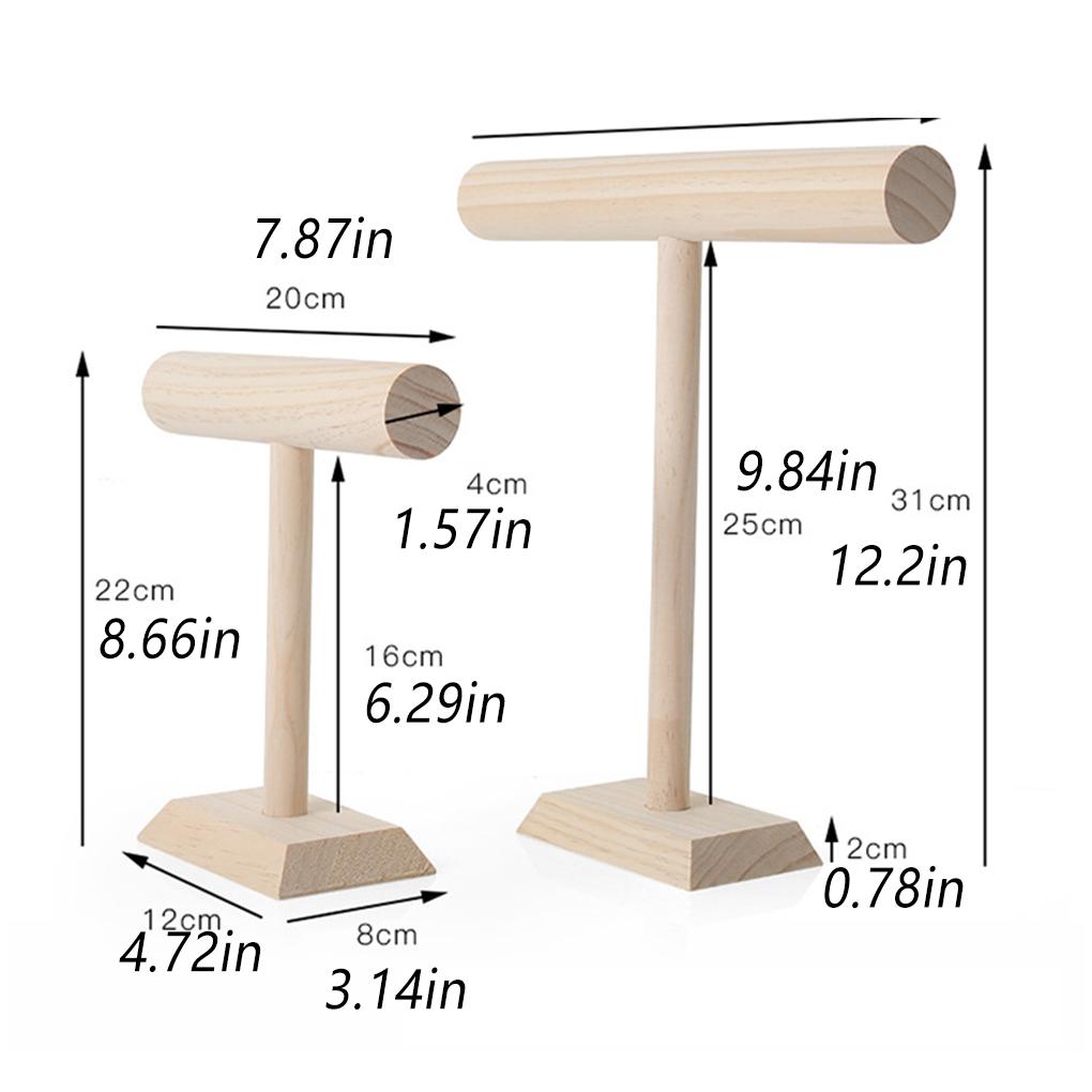 Jewelry Display Stand Wood Bedroom Dormitory Table Necklace Choker Bracelet Bangle Organizer Show Holder Rack Girls