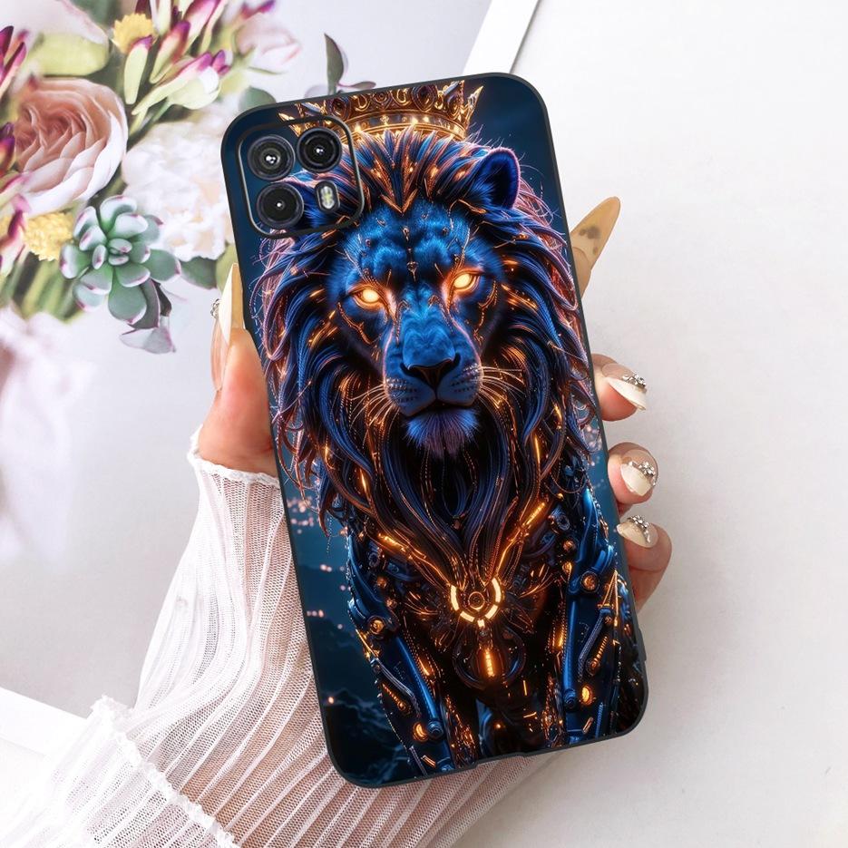 For Motorola Moto G50 5G Case XT2149-1 Cute Lion Luxury Painted Cover Soft TPU Matte Phone Case For Motorola G50 MotoG50 5G Bags