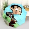 Mr.Bean Themed Travel Umbrella-8 Ribs Automatic Opening and Closing, Portable Folding Design, Compact and Stylish Umbrella Suitable for Outd