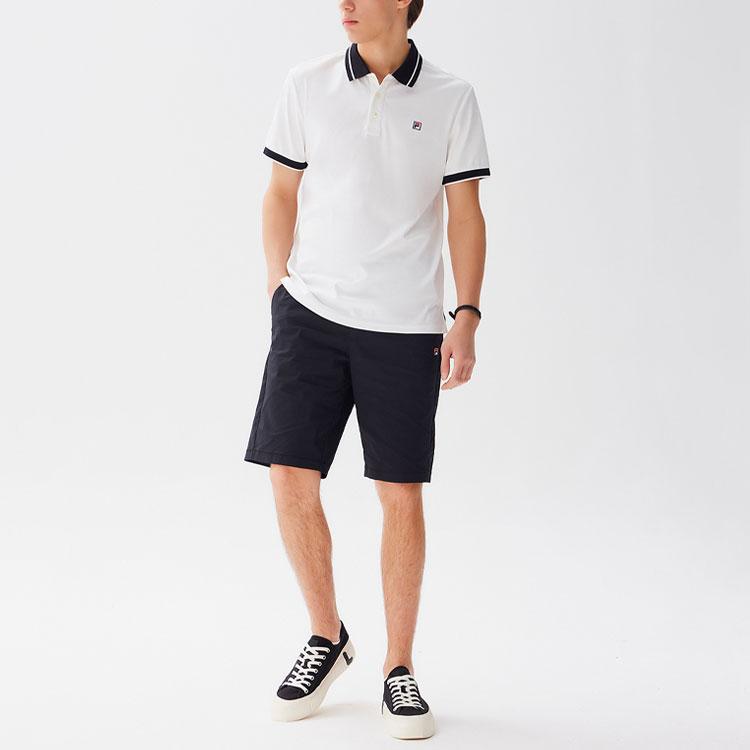 Fila Business Casual Short Sleeve Polo Shirt Men Tops White F11M128106F-WT