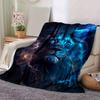 1pc Galactic Lion Blanket  Softs, Warm Cozy Bedding Decorative Coverlet, Living Room, Travel, Camping, Car Blankets