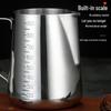 Ceașă de măsurare cu gură conică din oțel inoxidabil 304 pentru cafea, topit ceară și multe altele
