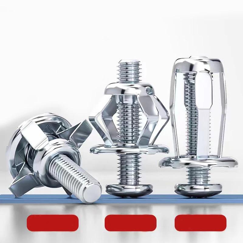 Petal Shape Rivet Nut Screw Bolt Kit Expansion Metal Rivetnut Panel License Plate Clamp Lock Jack Nuts Wall Fasteners