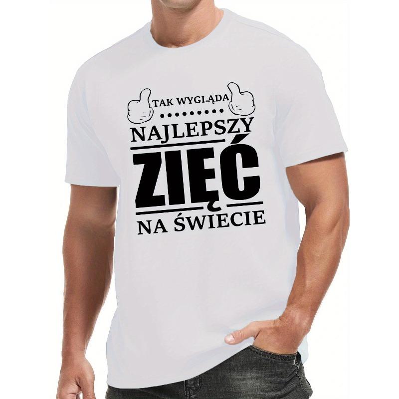 Fun Polish Men's Short Sleeve T-shirt Summer T-shirt Top Oversized, Cool, Casual, and Fashionable