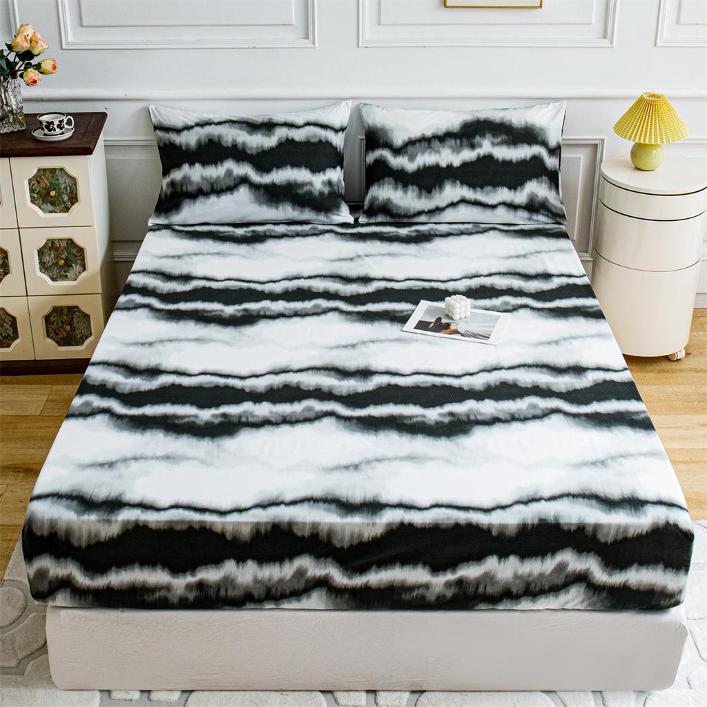 1pc Printed Fitted Sheet Bedding, No Pillowcase. for Bedroom, Hotel Various Home Decorations