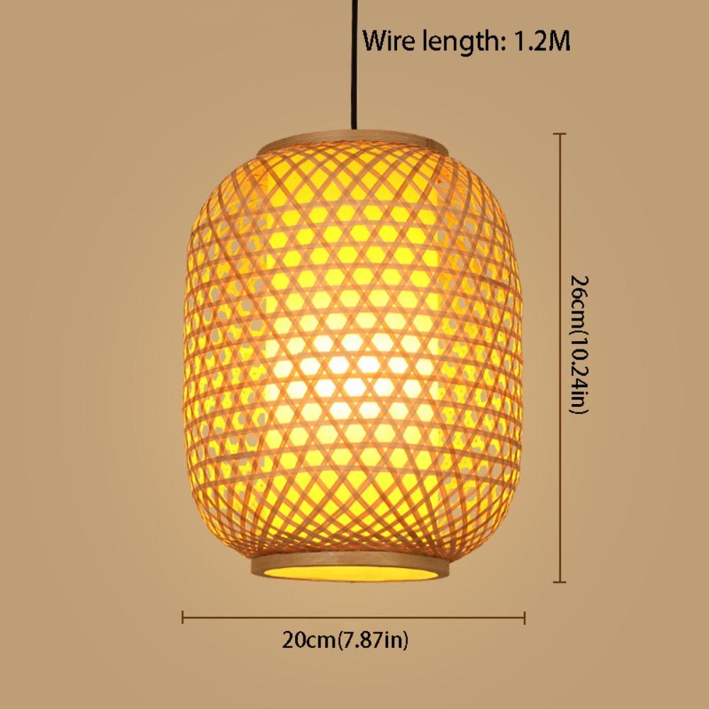 Braided Rattan Pendant Lamp Woven Ceiling Light Creative Bamboo Pendant Lamp  Hotel