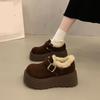 Retro Height-increasing Thick-soled Cotton Shoes for Women, New Fleece and Thickened Warm Shoes