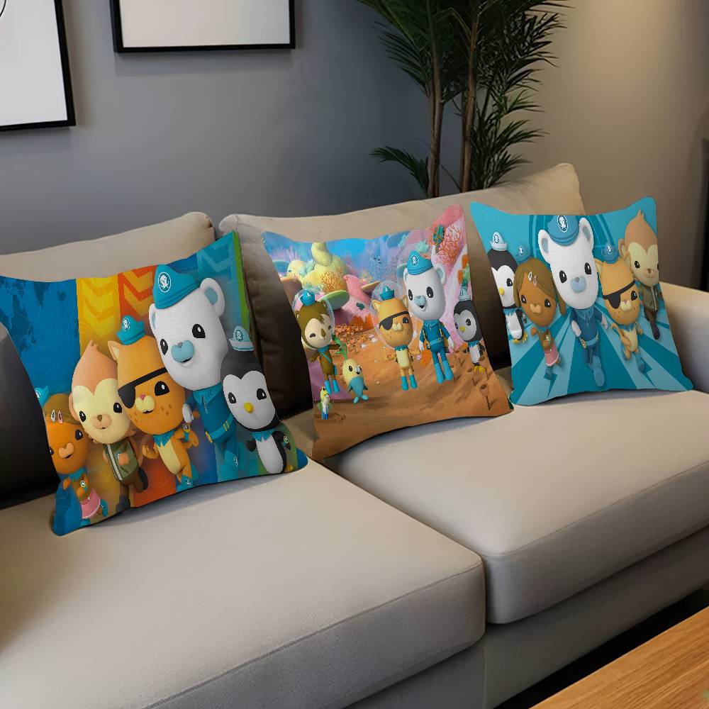 The Octonauts Cartoon Printed Cushion Cover Inches Farmhouse Decor Home Throw Pillow Covers for Couch Decorations