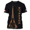 2024 France Paris Eiffel Tower Graphic T Shirt For Men Summer Short Sleeve Oversized Tee Shirts Mens T Shirts Tops Streetwear
