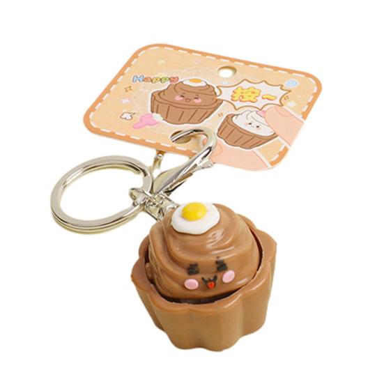 Cartoon Taart Clicker Sleutelhanger Speelgoed Stressverlichting Decompressie Knop Fidget Sleutelring Rugzak Hangende Decoratie Tas Bedeltje Portemonnee Hanger