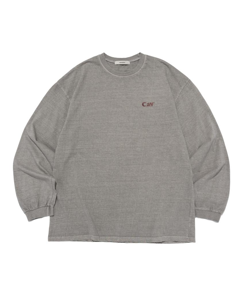 CARGOBROS FOR WOMAN Pigment Logo Oversized Long Sleeve (Grey)
