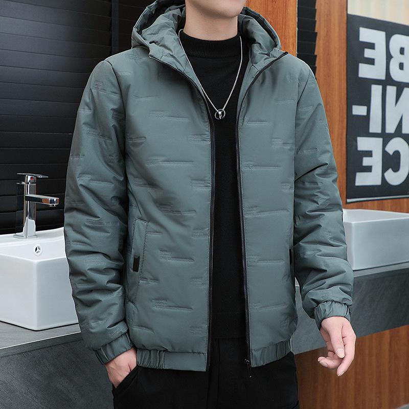 Cotton Jacket Men's Hooded Cotton Clothing Autumn and Winter Casual Men's Outerwear Men's Cotton Clothing