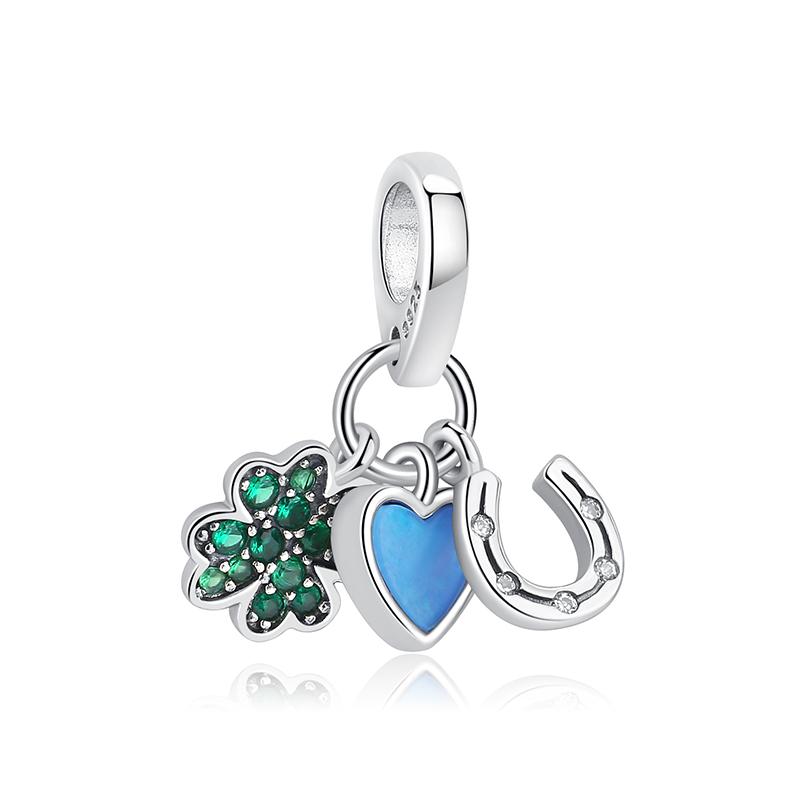 Authentic Copper Charm Bead Charms Lucky Shamrock Horseshoe Hamsa Hand Bead Compatible With Brand Bracelets Necklaces Do It Yourself Jewellery Ideal F