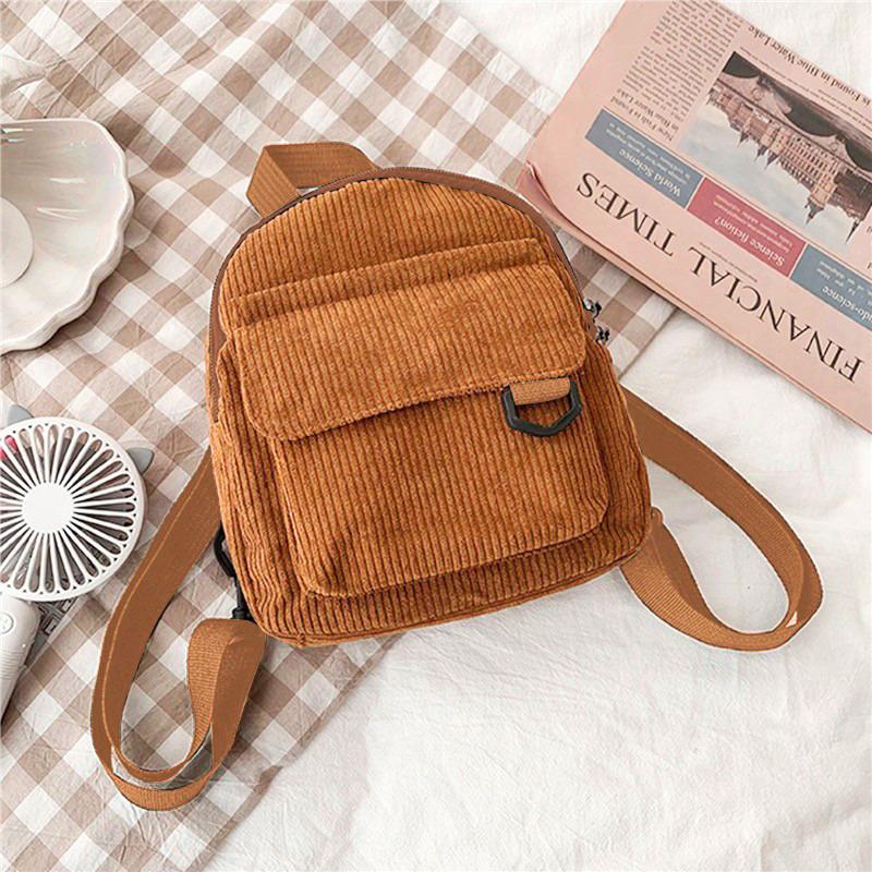 Mini Backpack Square Bag Korean Version Fashionable Sweet Shoulder Bag Female's Schoolbag Stylish  Simple Crossbody Bag Casual