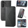 M13 M15 M35 M55 5G Magnet Leather Flip Case Texture Wallet Card Coque for Samsung Galaxy M54 55 M 35 34 M14 M23 M62 M32 M12 Etui