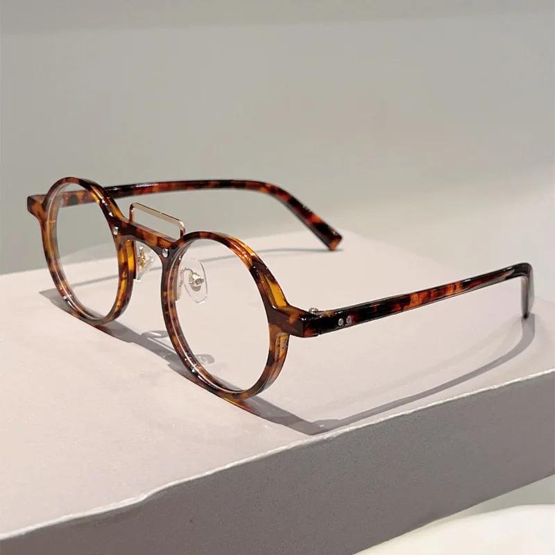 Vintage Optical Round Anti Blue Light Glasses Women For Men Luxury Brand Designer Myopia Prescription Punk Eye Glasses Frames