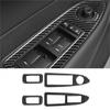4Pcs Carbon Fiber Interior Window Control Cover Trim For 2008-2010 Chrysler 300