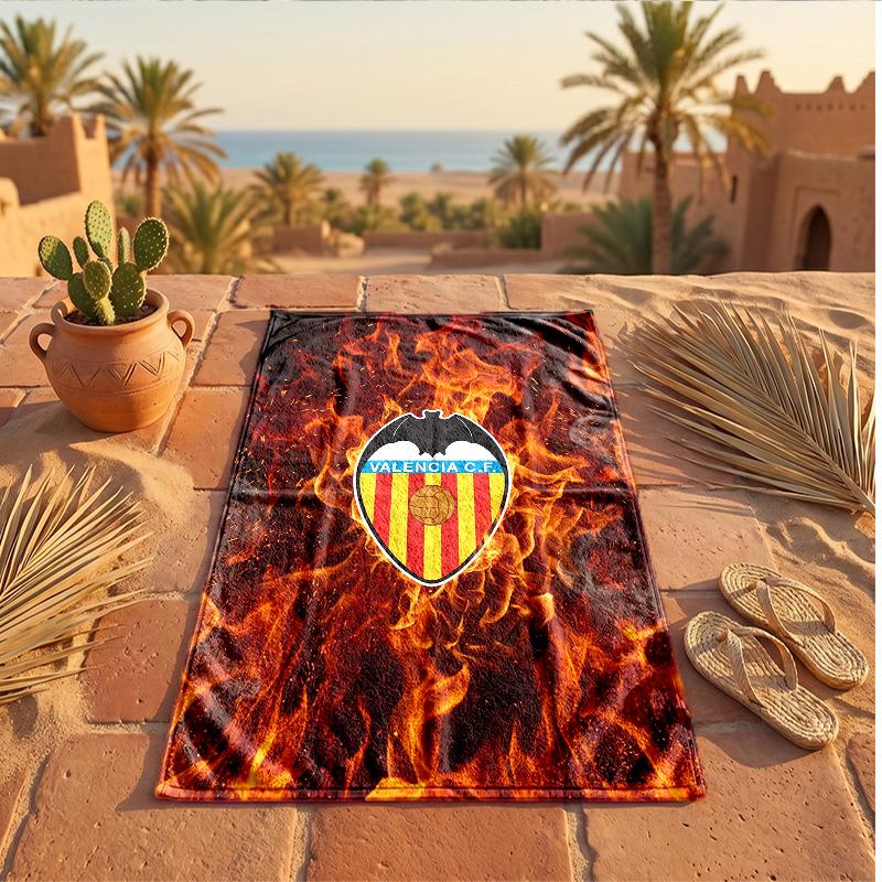 Πετσέτα Παραλίας Valencia FC από Μικροΐνες Γρήγορου Στεγνώματος Απορροφητική Μεγάλη Πετσέτα για Παραλία Κολύμπι Ταξίδια