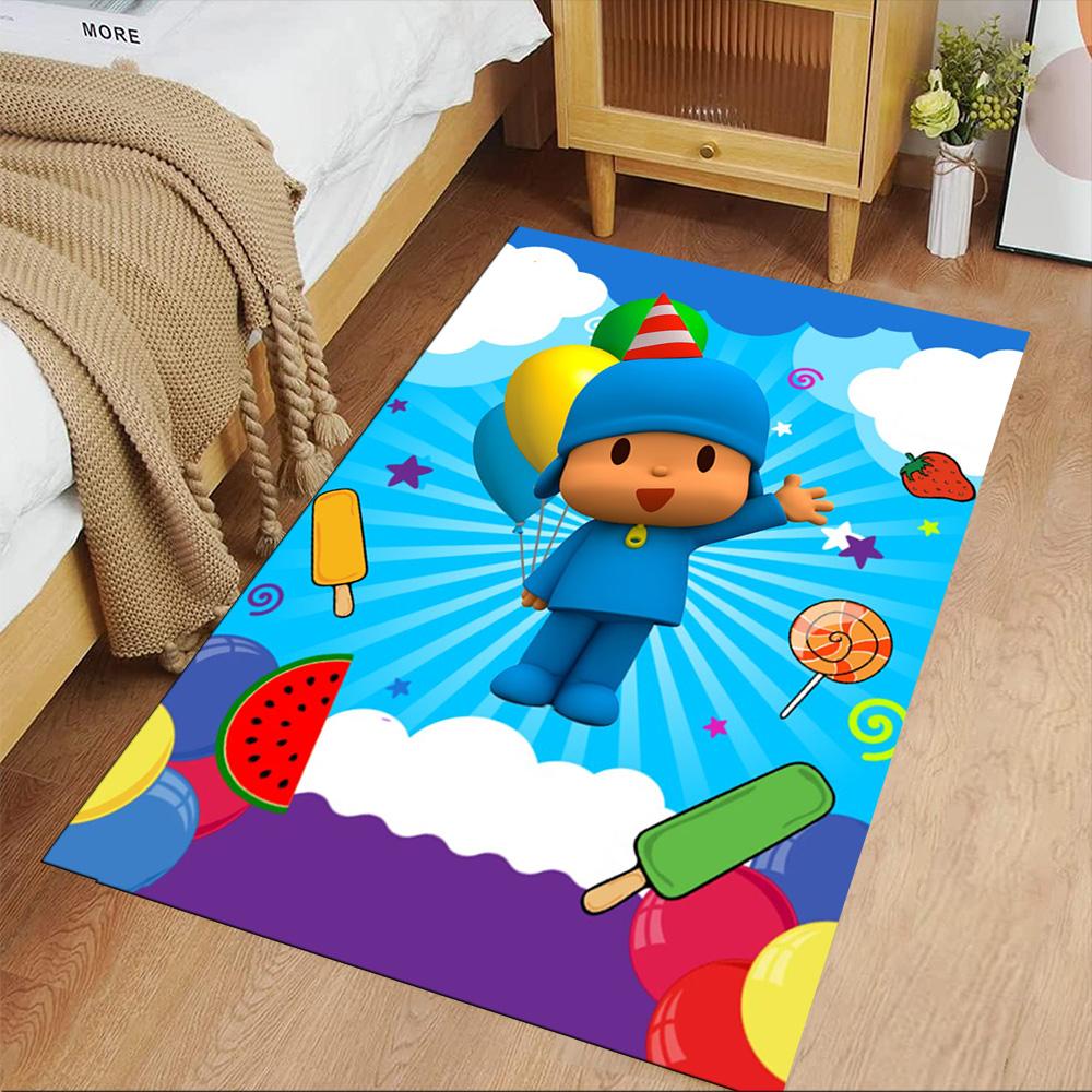 Pocoyo Teppich Geeignet für Wohnheime Wohnzimmer Spielzimmer Flur Rutschfester Teppich Büros Dekorieren Perfektes Geschenk für Freunde & Familie