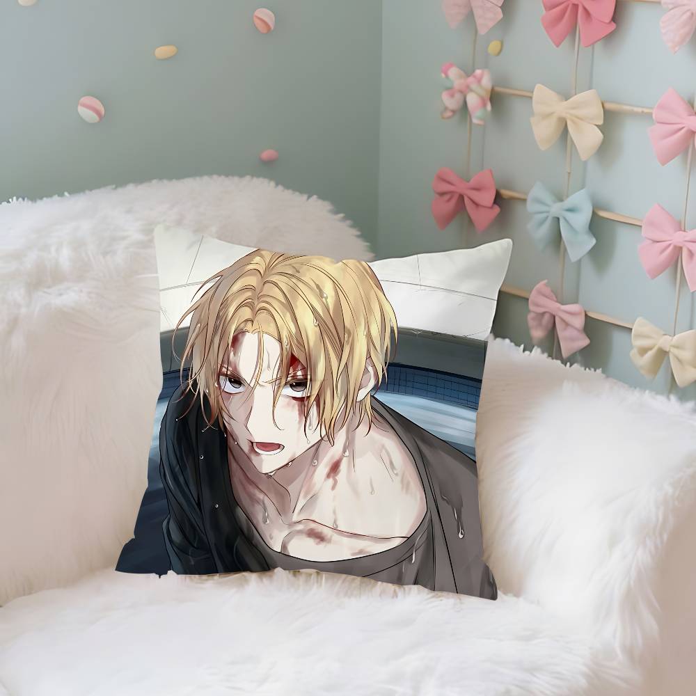 Shin Asakura Case Plush Fabric Soft Pillowcase Double Sided Print Cushion Cover Household Gifts