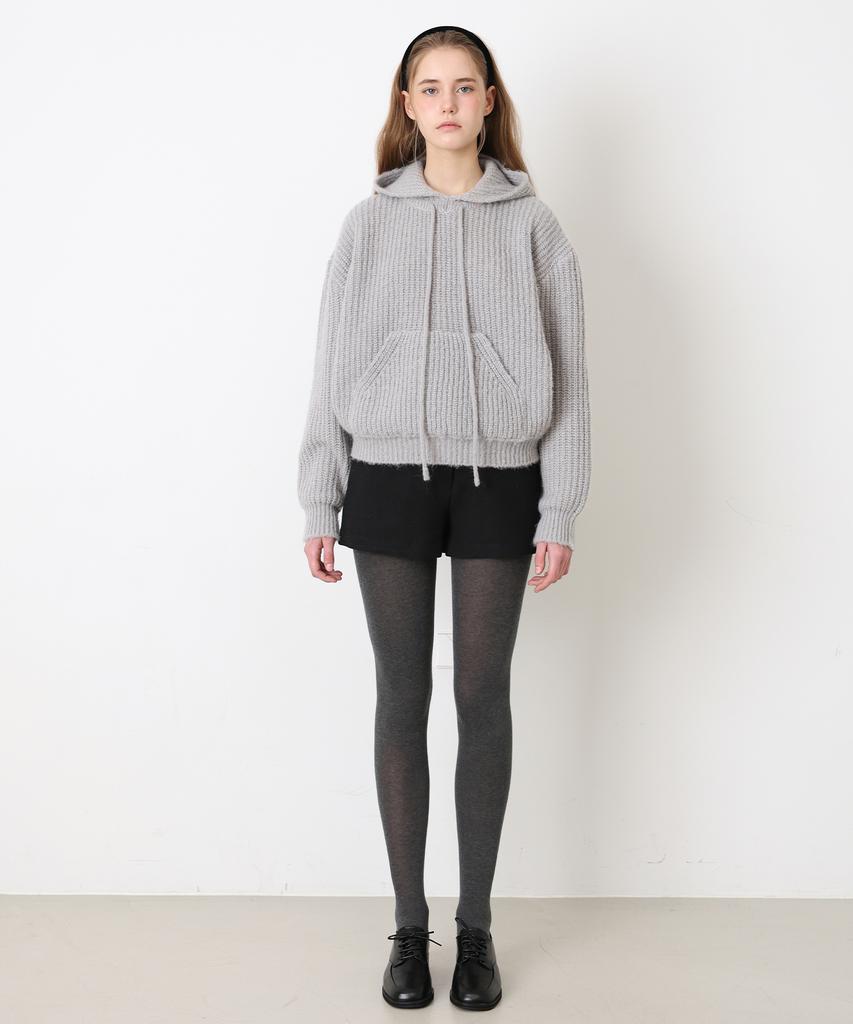 Daenkeudieo Soft Hachi Hooded Knit - Gray