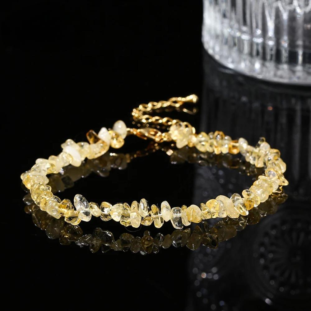 Bracelet en pierres semi-gemmes irrégulières, cristal naturel, Yoga, méditation, Chakra, cadeau