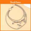Punk Cross Lock Multilayer Waist Chain With Metal Alloy For Men And Women