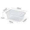 Weishanmei WSM-1000CFX Disposable 1000ml Rectangular Food Containers with Lids