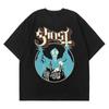 Nové dámské tričko Ghost Band Oversize Módní Cool Londýnský Zpěvák Fanoušci Základní Letní Krátký Rukáv Potisk Rock Jednobarevná Černá Trička Unisex