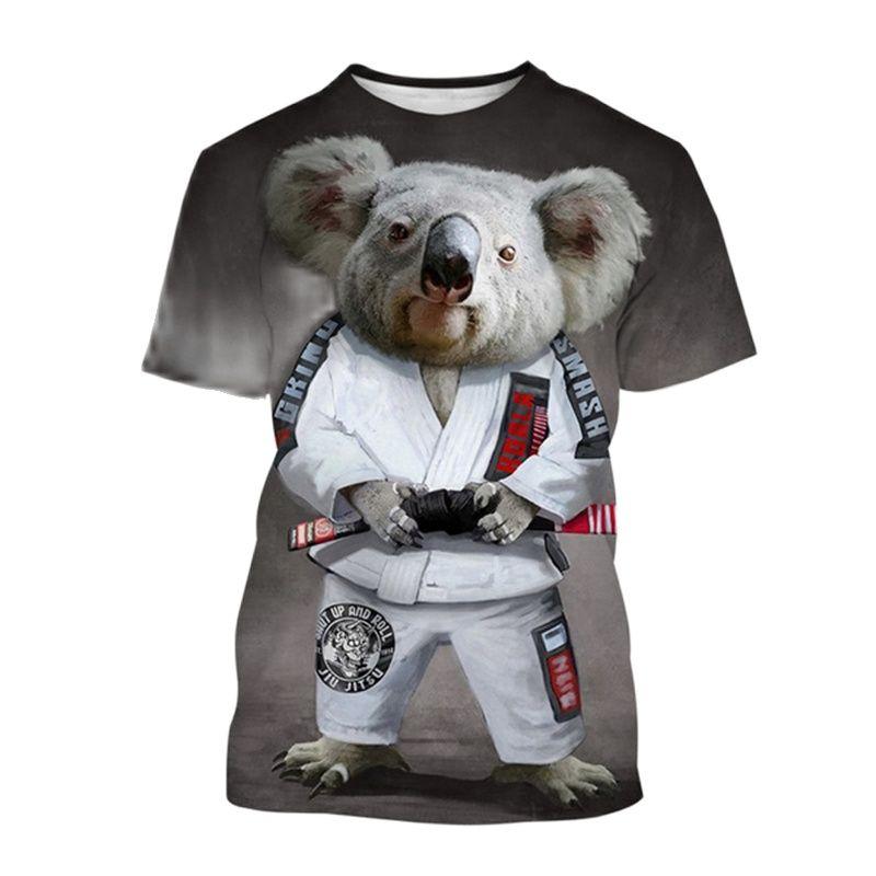 Men's Shirt BJJ Jujitsu Enthusiast Wrestle Clothing Funny Animal T Shirt For Men Summer Oversized Top Casual O-neck Short Sleeve