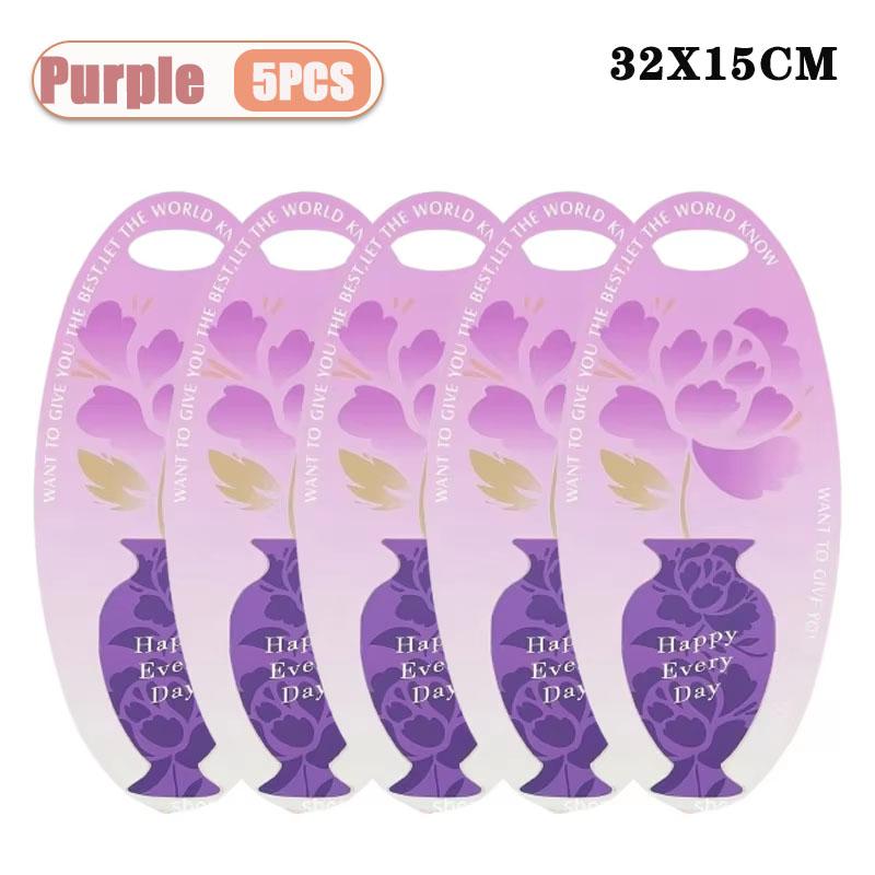 Simple Elegant Valentine Flower Bouquet Box Foldable Handheld Design Easy Carry Gift for Home Party Wedding Celebration Romance
